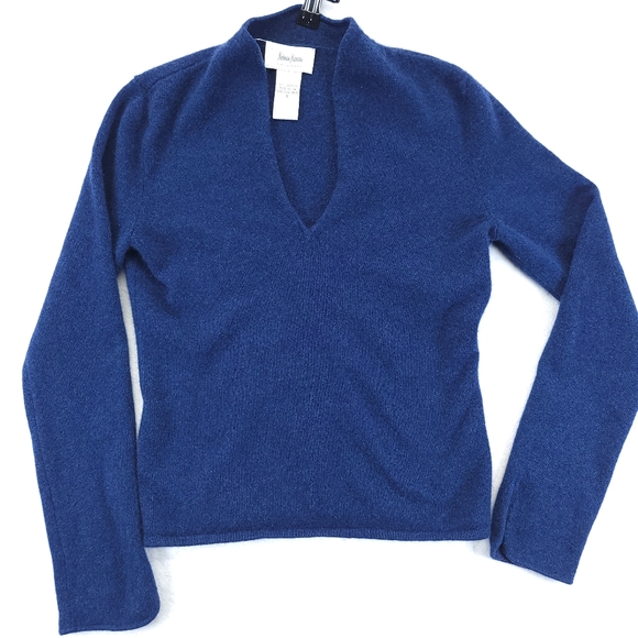 Nieman Marcus 100% Cashmere Collection Sweater Womens Size S  Blue - Picture 1 of 5